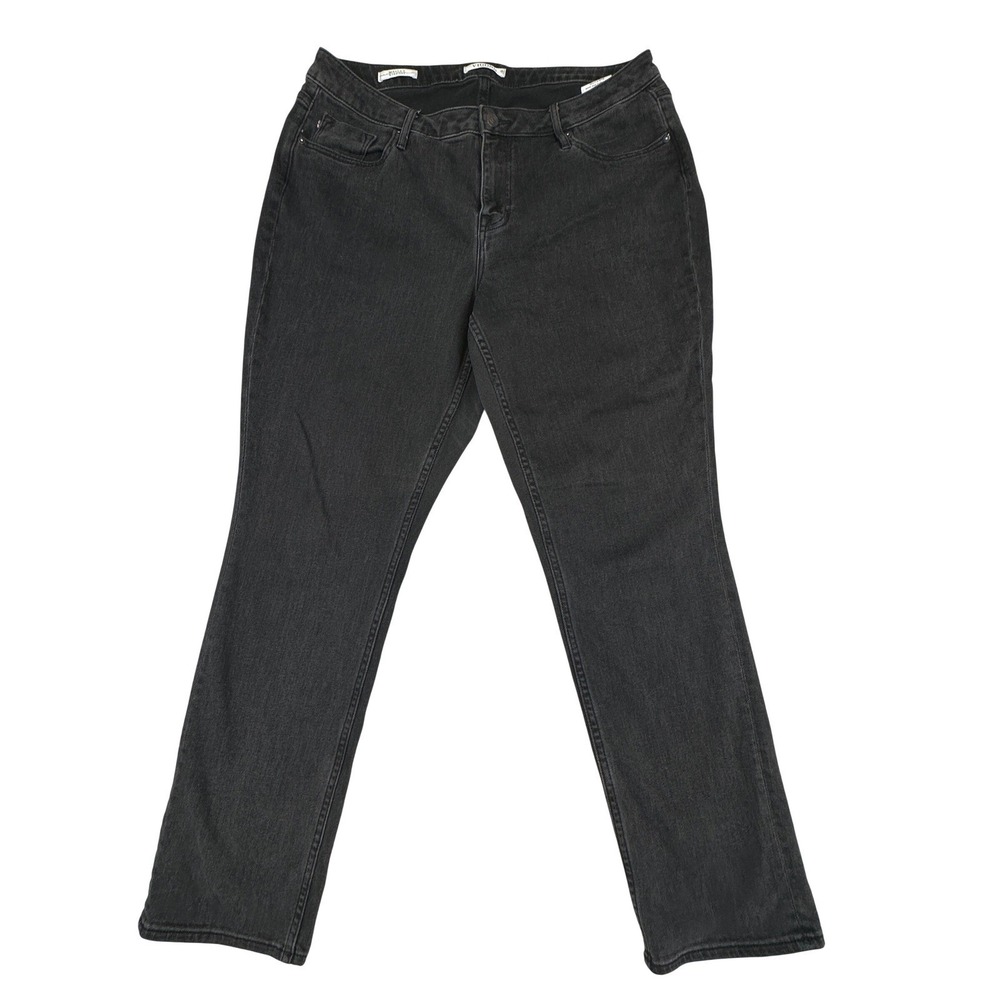Vigoss Marley Size 16 Straight Black Stretch Jeans‎ Women's